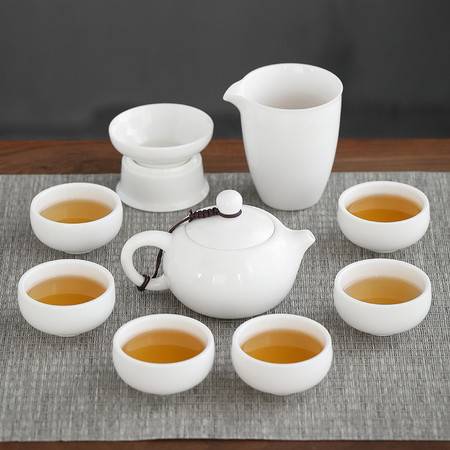 蘇氏陶瓷 羊脂玉茶具套裝，以德化“中國(guó)白”演繹功夫茶道之美